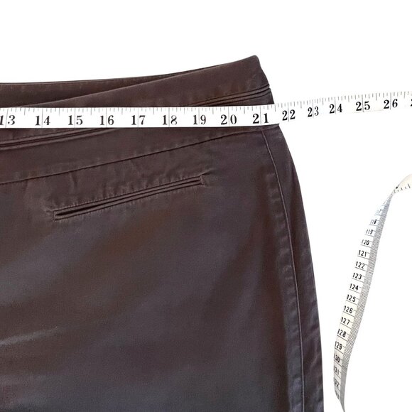 Lane Bryant Brown Cropped Stretch Pants Womens Size 20 Cotton/Spandex VGUC! - Picture 10 of 14